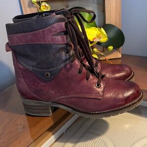 Stylish Maroon Lace-Up Boots for Women